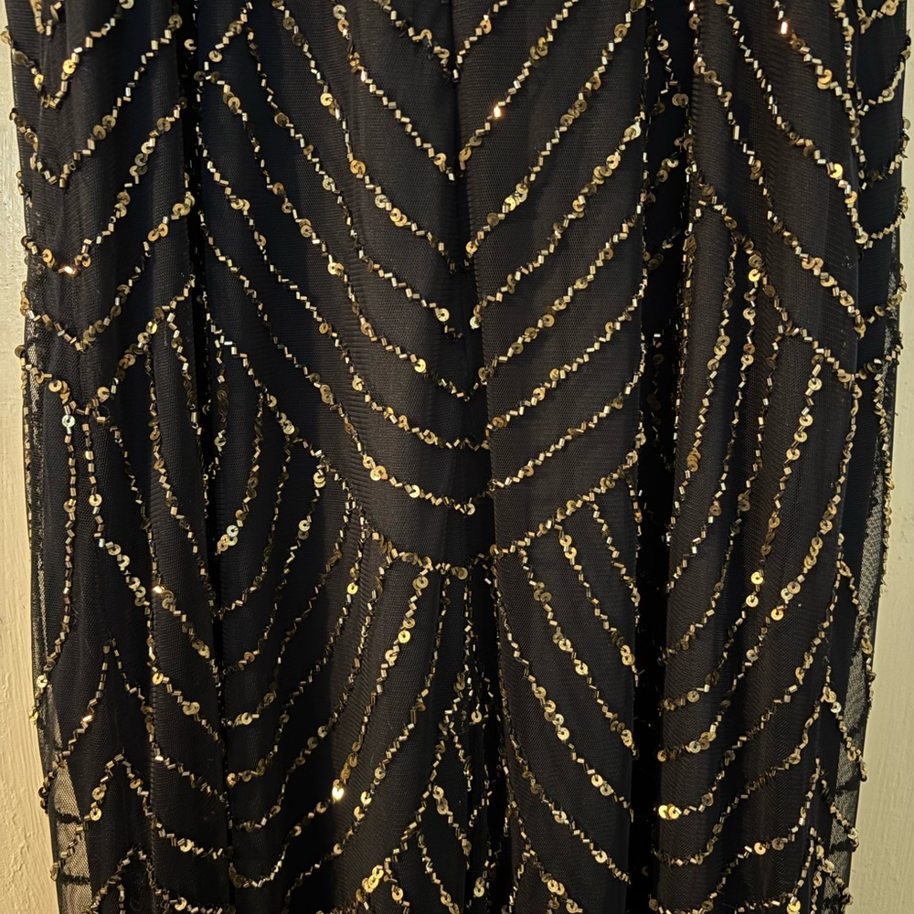 Adrianna Papell Navy and Gold Women's Dress - Picture 5 of 6